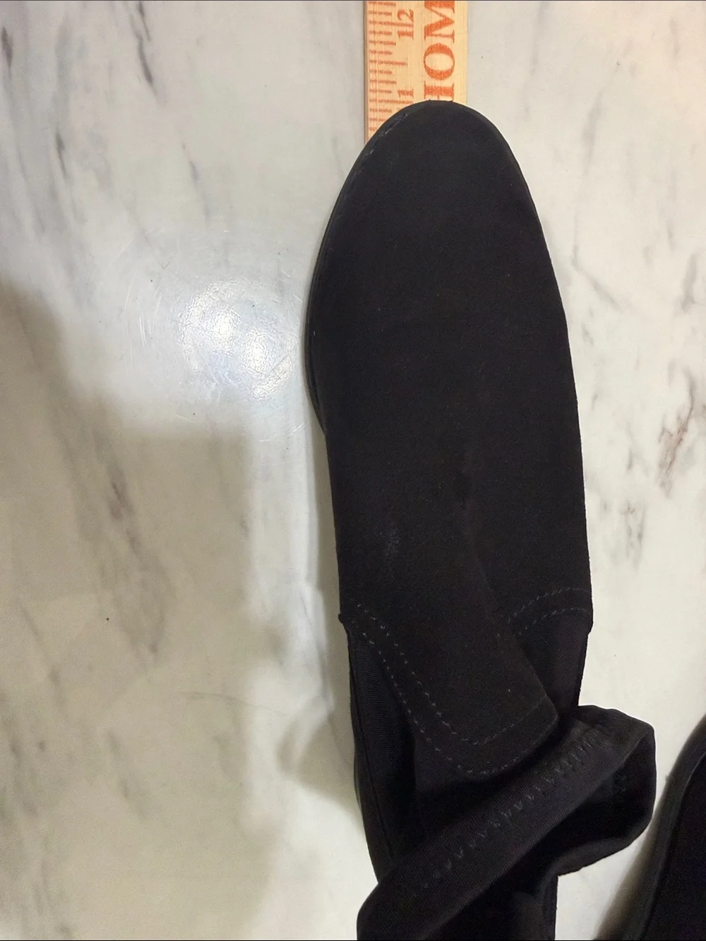 Rocket Dog Black Faux Suede Stretch Ankle Boots Women’s Size 9.5 Pull-On